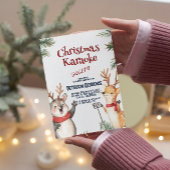 キュートなデザートがクリスマスカラオケを歌うパーティー 招待状