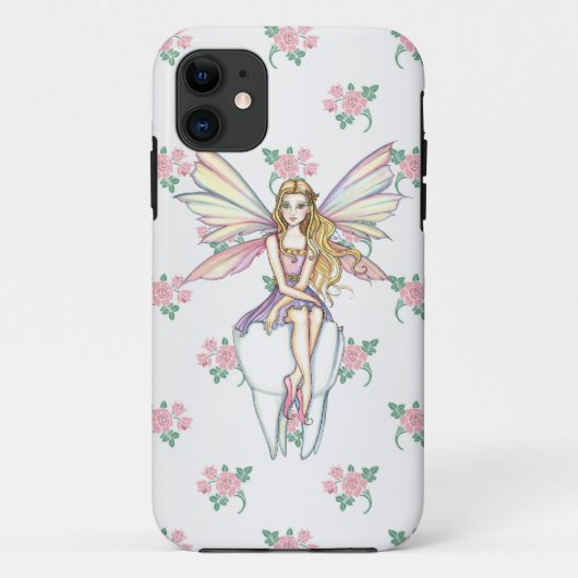 キュートなトゥースフェアリーと花のガーリーiPhone 5ケース Case-Mate iPhoneケース (裏面)