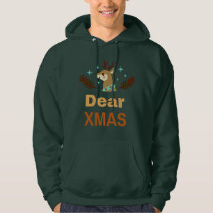 キュートなトナカイの駄洒落 Dear Xmas ホリデーアート パーカ