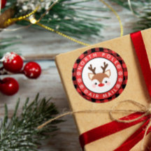 キュートなトナカイバッファローチェック北極エアメール