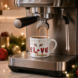 キュートなトナカイ LOVE クリスマス エスプレッソカップ