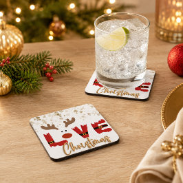 キュートなトナカイ LOVE クリスマス ホリデー コースター