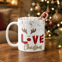 キュートなトナカイ LOVE クリスマス ホリデー