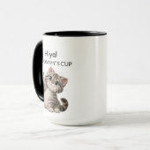 キュートなトラ猫の子猫マグカップ|お名前入り マグカップ (正面左)