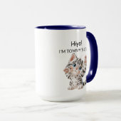 キュートなトラ猫の子猫マグカップ|お名前入り マグカップ (正面右)