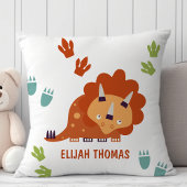 キュートなトリケラトプスカスタム恐竜パーソナライズされた クッション