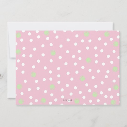 キュートなトリケラトプス恐竜トラック女の子の赤ちゃんシャワー 招待状 (裏面)