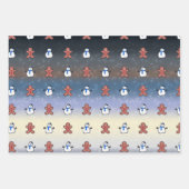 キュートなトリプルディライトクリスマス ラッピングペーパーシート (正面2)