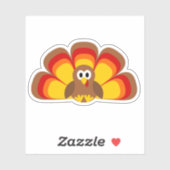 キュートなトルコ紅葉シール シール (シート)