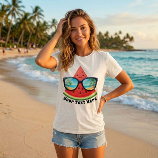 キュートなトロピカルすいか サマー ホリデー オリジナルグッズ トライブレンドTシャツ