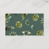 キュートなトロピカルジャングルサファリ動物おむつラッフル エンクロージャーカード (裏面)