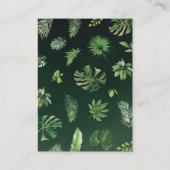 キュートなトロピカルジャングルサファリ動物おむつラッフル エンクロージャーカード (裏面)