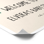 キュートなトロピカルジャングルベビーシャワーへようこそ ポスター (角)