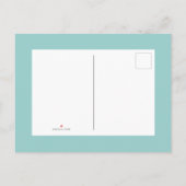 キュートなトロピカルフラミンゴ&パイナップルベビーシャワー インビテーションポストカード (裏面)