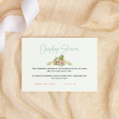 キュートなトロピカルペンギンピンクの女の子ディスプレイシャワー エンクロージャーカード