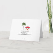 キュートなトロピカル実在紹介不動産 サンキューカード (裏面)