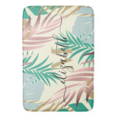 キュートなトロピカル葉 バスマット (正面縦)