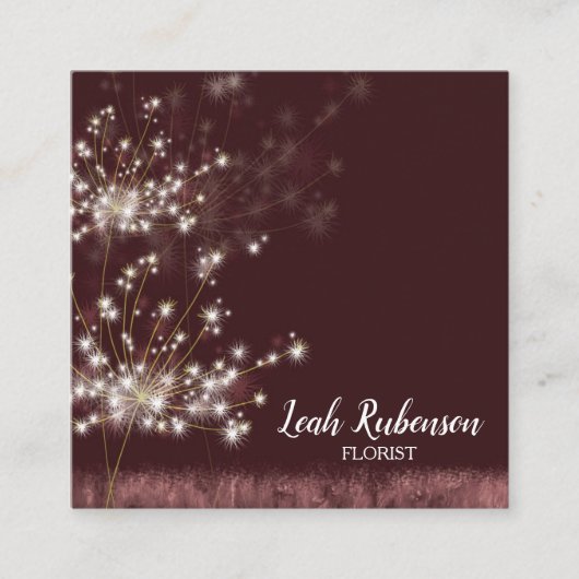 キュートなトワイライトタンデリオン スクエア名刺 (正面)