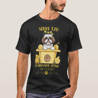 キュートなドッグレモネードスタンド おちゃめなわんちゃん Tシャツ