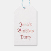 キュートなナイトパーソナライズされたバースデーパーティー ギフトタグ (正面)