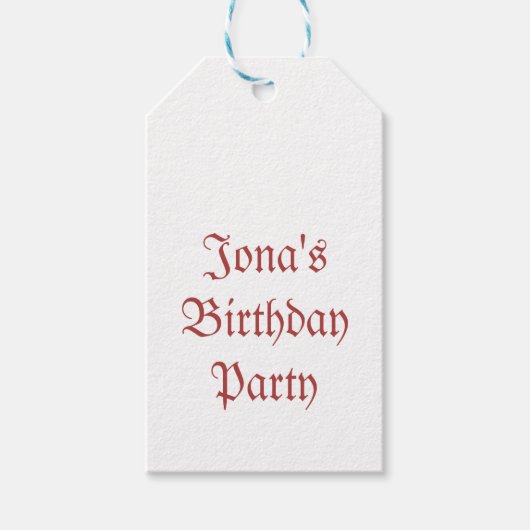キュートなナイトパーソナライズされたバースデーパーティー ギフトタグ (正面)