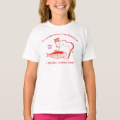 キュートなニシンと白パンライデン解放 赤 白 Tシャツ (正面)