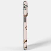キュートなニュートラルな蝶、ミュートされたトーン淡い色のピンク Case-Mate iPhoneケース (裏面 / 右)