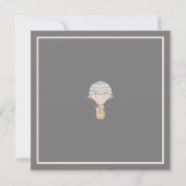 キュートなニュートラルウッドランド動物園の動物の赤ちゃんシャワー 招待状 (裏面)