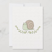 キュートなニュートラルベージュカタツムリ誕生日パーティーの招待状 招待状 (裏面)