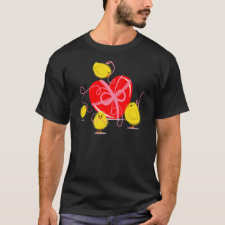 キュートなニワトリ オープンハート 誕生日おめでとう アルファ世代 A Tシャツ