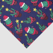 キュートなネイビー飾ブサボテンの木のクリスマスライト 薄葉紙 (詳細)