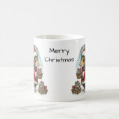 キュートなネズミ包まれたとギフトSanta Hat コーヒーマグカップ (中央)