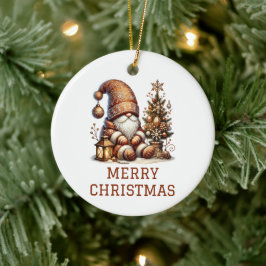 キュートなノーム クリスマス セラミックオーナメント