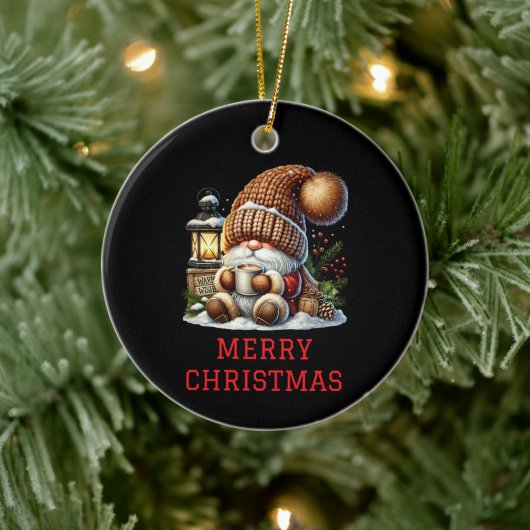 キュートなノーム クリスマス セラミックオーナメント (ツリー)