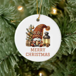 キュートなノーム クリスマス セラミックオーナメント