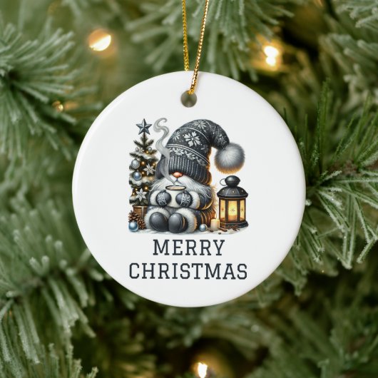 キュートなノーム クリスマス セラミックオーナメント (ツリー)