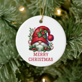 キュートなノーム クリスマス セラミックオーナメント