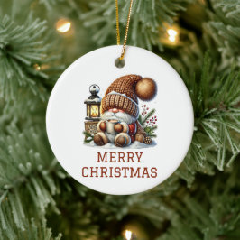 キュートなノーム クリスマス セラミックオーナメント