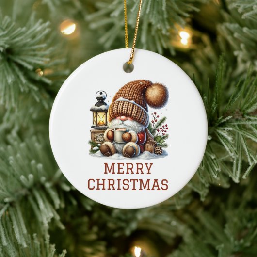 キュートなノーム クリスマス セラミックオーナメント (ツリー)