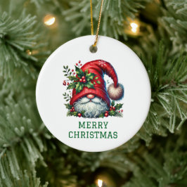 キュートなノーム クリスマス セラミックオーナメント