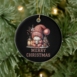 キュートなノーム クリスマス セラミックオーナメント