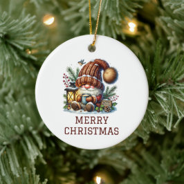 キュートなノーム クリスマス セラミックオーナメント