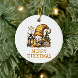 キュートなノーム クリスマス セラミックオーナメント