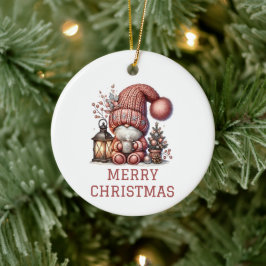 キュートなノーム クリスマス セラミックオーナメント