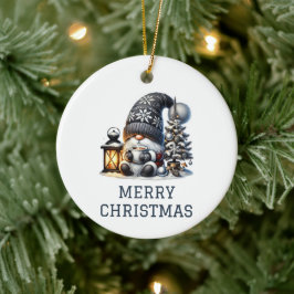 キュートなノーム クリスマス セラミックオーナメント