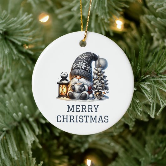 キュートなノーム クリスマス セラミックオーナメント (ツリー)