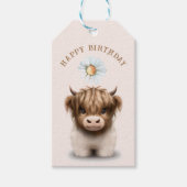 キュートなハイランズスコティッシュカウズ ギフトタグ (正面)