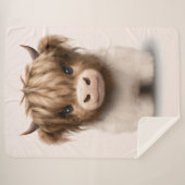 キュートなハイランズスコティッシュカウズ シェルパブランケット (正面(横))