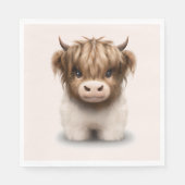 キュートなハイランズスコティッシュカウズ スタンダードランチョンナプキン (正面)