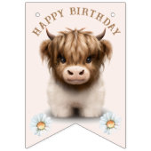 キュートなハイランズスコティッシュカウズ バンティングフラッグ (第1の旗)